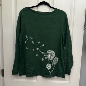 J. Jill Forest Green Knit Sweater